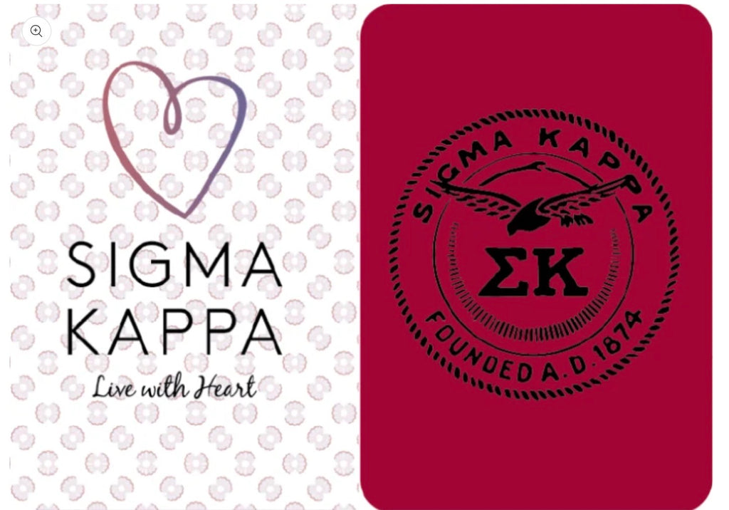 Mahjong Sisterhood Sigma Kappa Bid Day Bundle- Mahjong Tiles, Mat, and Shufflers