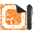 Game Day Mahjong Mat | Custom Team Colors | Sports-Inspired : Orange & White / 33" x 33"