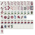 Mahjong Sisterhood Alpha Phi Bid Day Bundle- Mahjong Tiles, Mat, and Shufflers