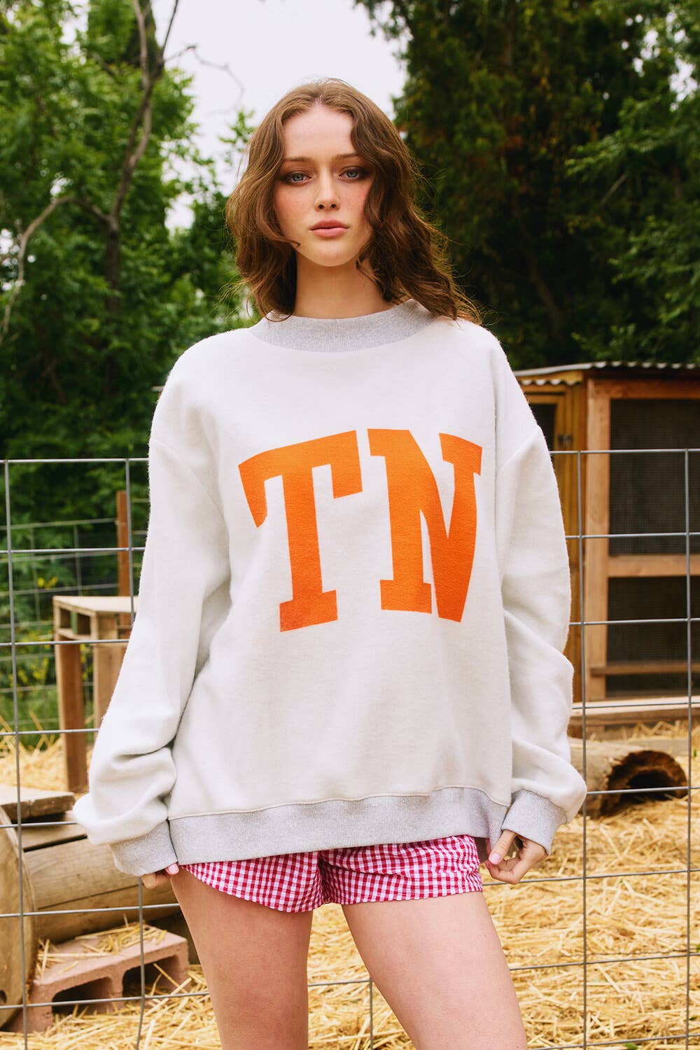 TENNESSEE  'TENNESSEE & TN' Reversible Mockneck HEATHER GREY / S/M or L/XL (PRESALE: SHIPS EARLY SEPT!)