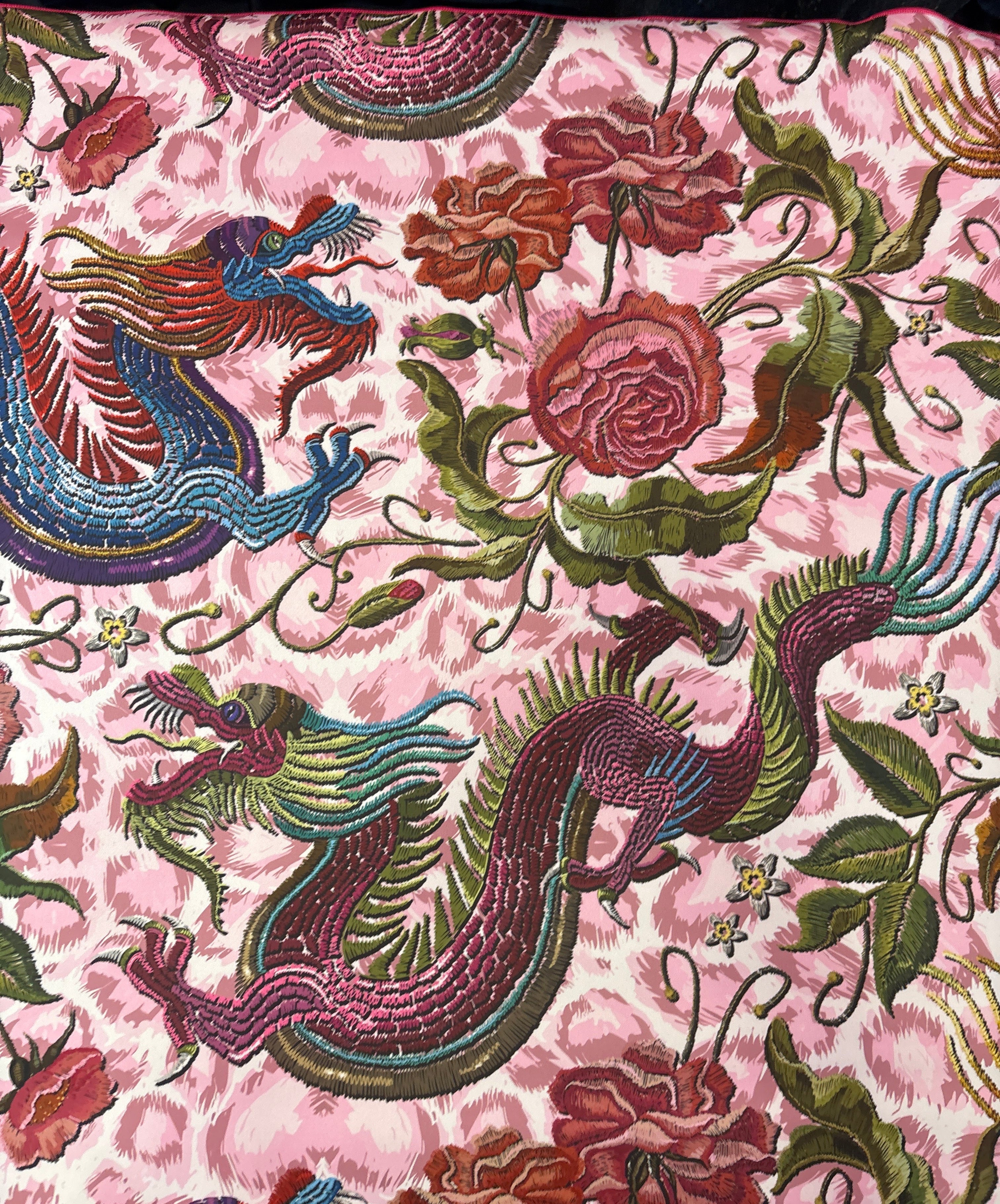 Bespoke Leopard Multi Dragon Floral Mahjong Mat