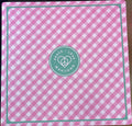 Peace Love Mahjong Plaid & Stripes Gingham- Pink Fling Mahjong Mat