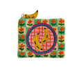 Banana Coin Purse, Fruit Beaded Bag, Floral Bag