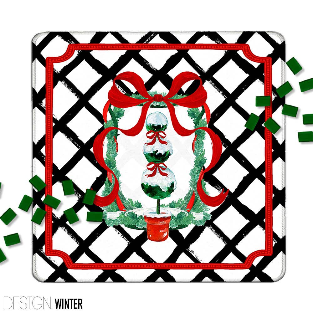 Mahjong Mat 31", Neoprene, Holiday, Christmas, Winter : Joy / Neoprene without bag