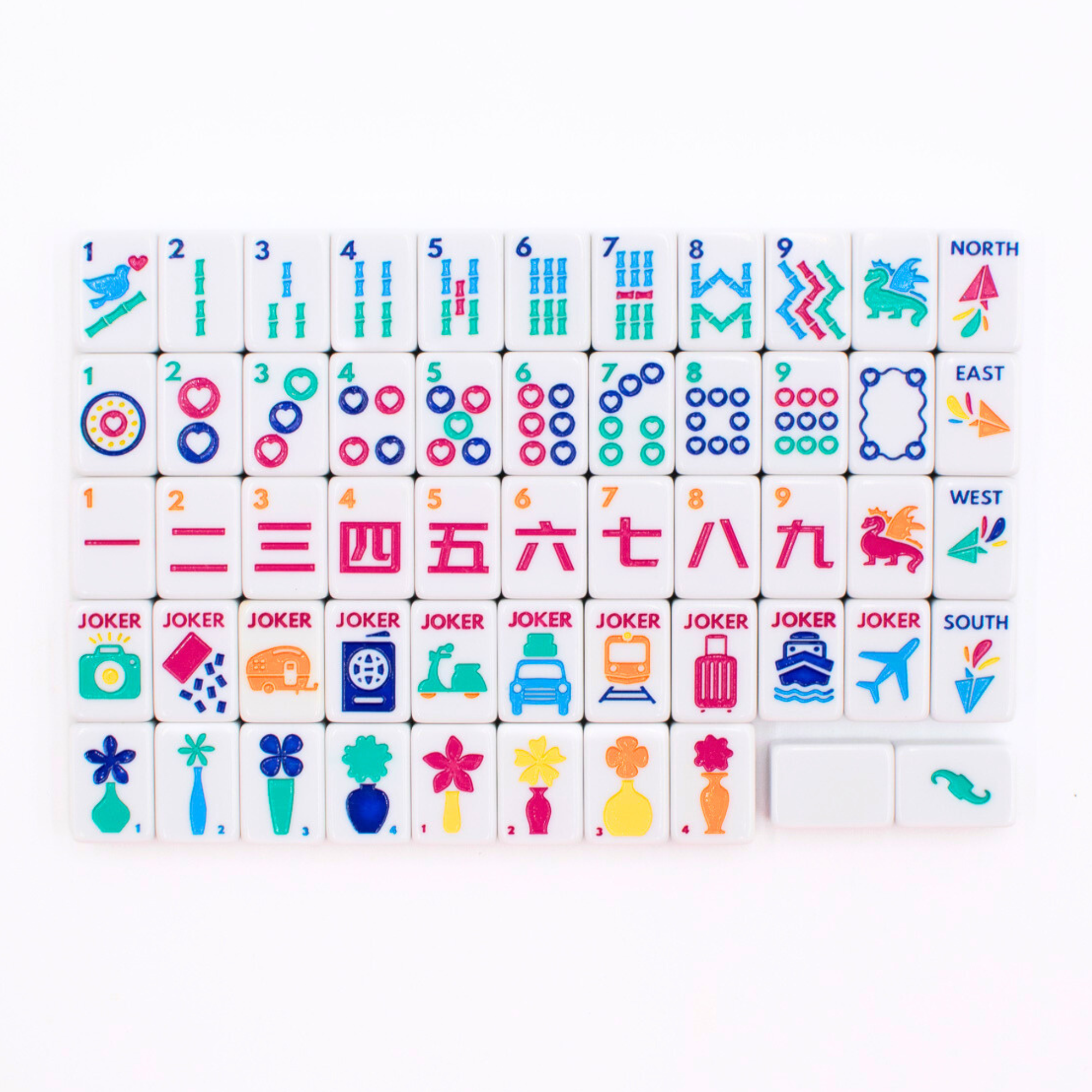 My Fair Mahjong MINI TRAVEL MAHJONG  |  Mini Anywhere Series  |  White CLEARANCE - MUST GO!!!
