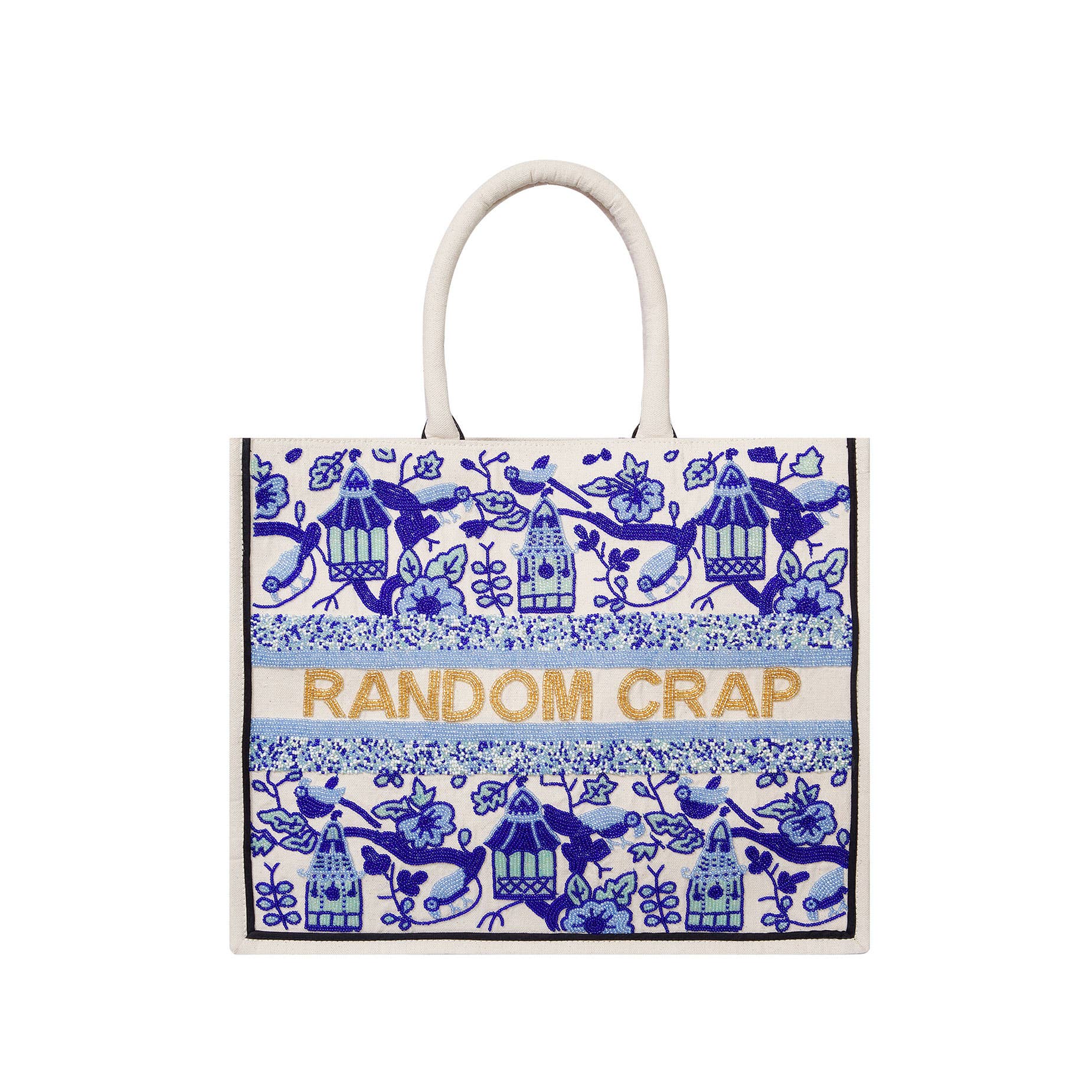 HAND BEADED CHINOISERIE PAGODA HANDBAG