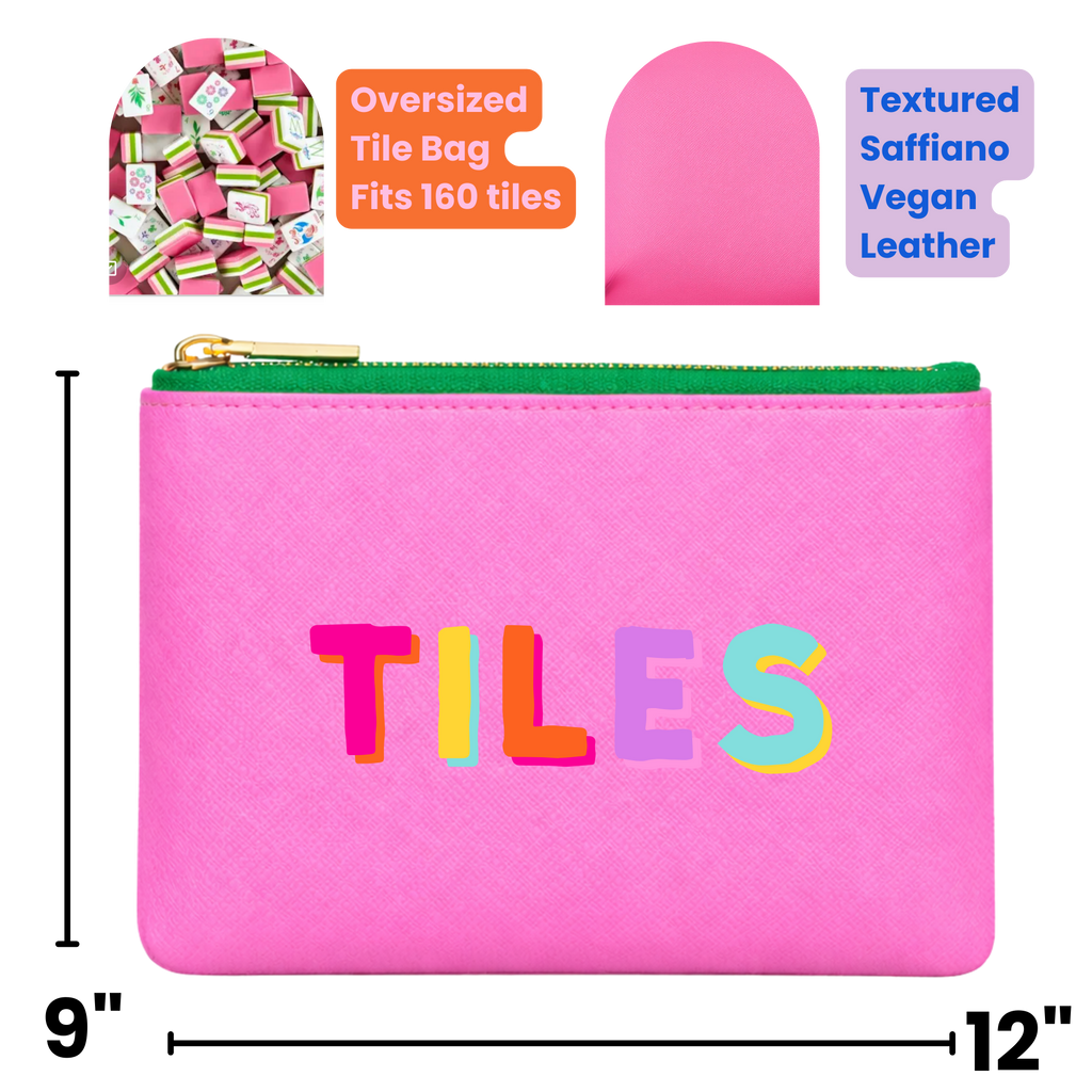 Mahjong Tile Storage Bag Mahjong Gift | 4 Colors *NEW: Pink