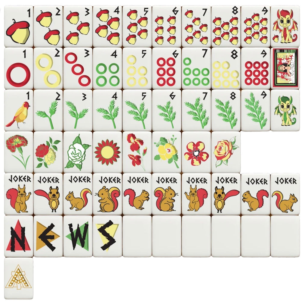 Mahjong Sisterhood Alpha Delta Gamma Bid Day Bundle - Mahjong Tiles, Mat, and Shufflers
