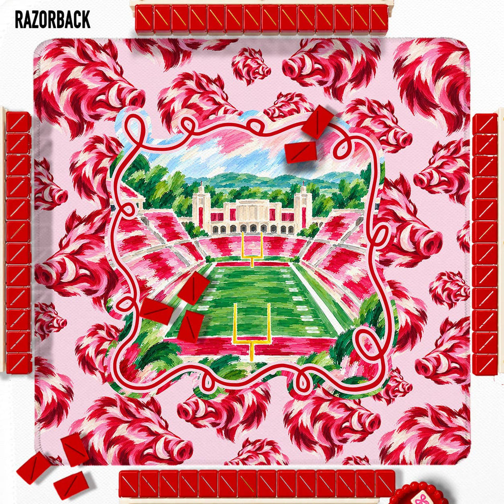 Mahjong Mat 31", Alabama Football, Elephant Neoprene 31.5 x 31.5
