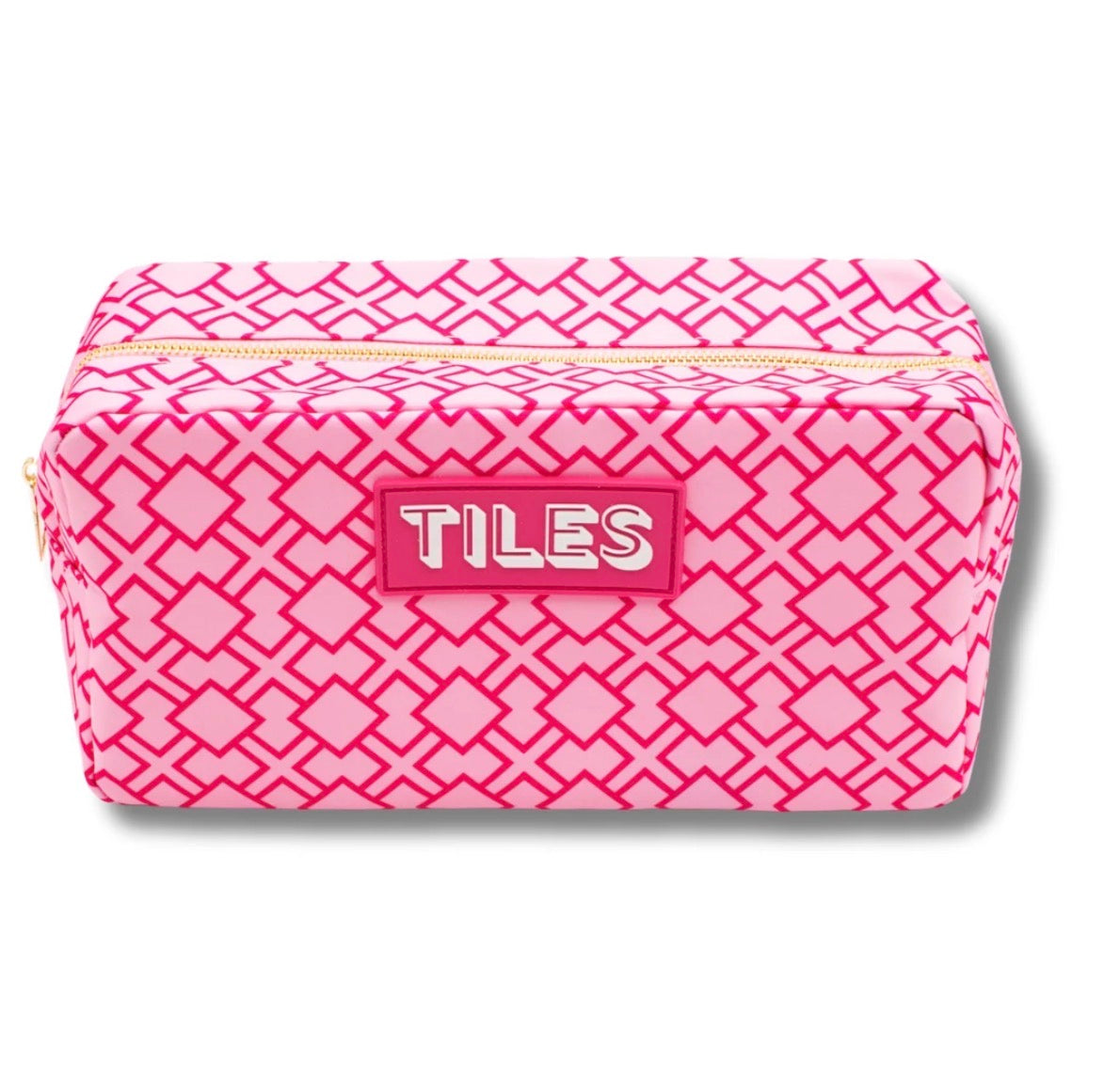 My Fair Mahjong Pink Geometric Tile Bag