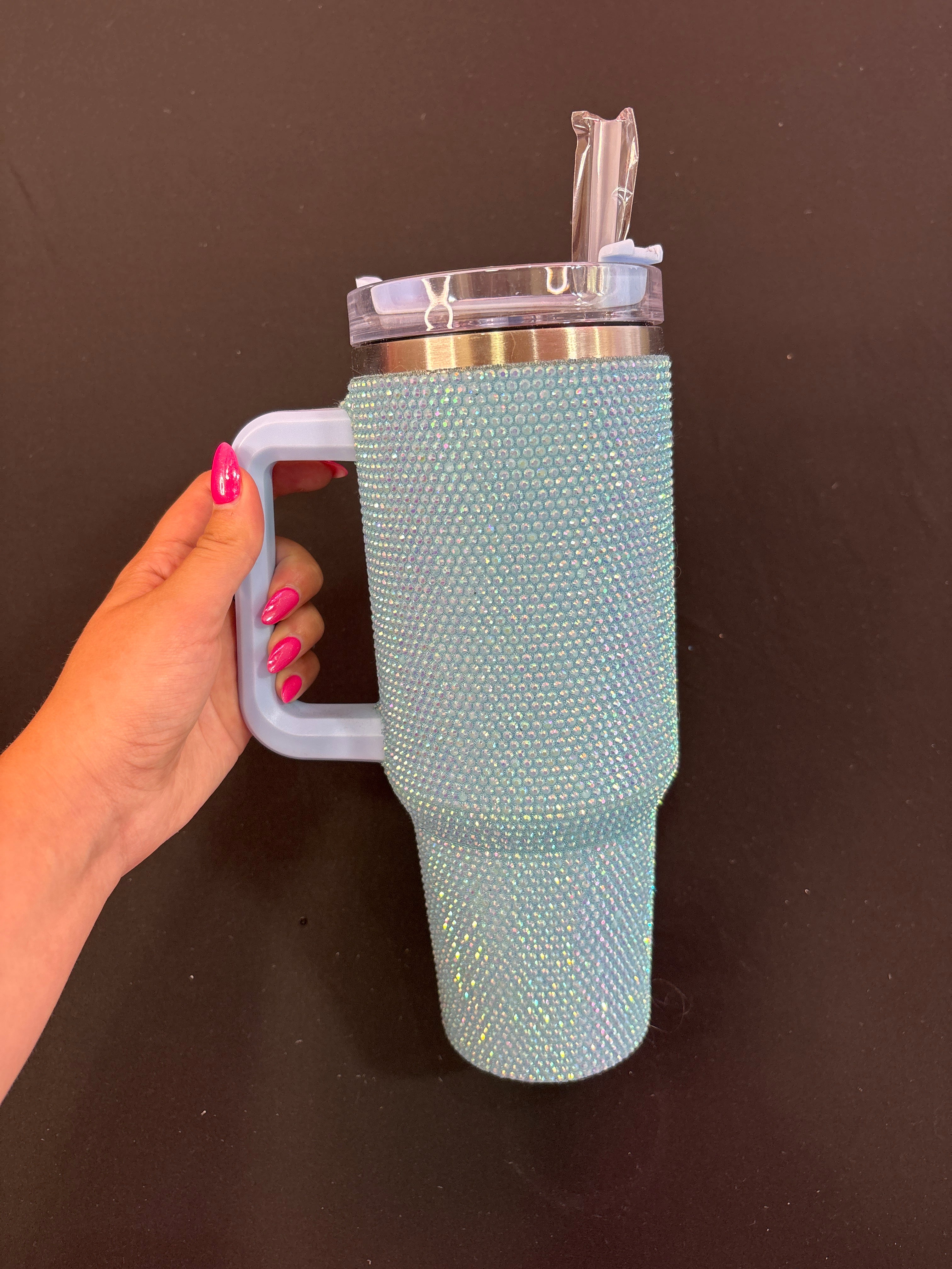 Light Blue Sparkle Tumbler Cup