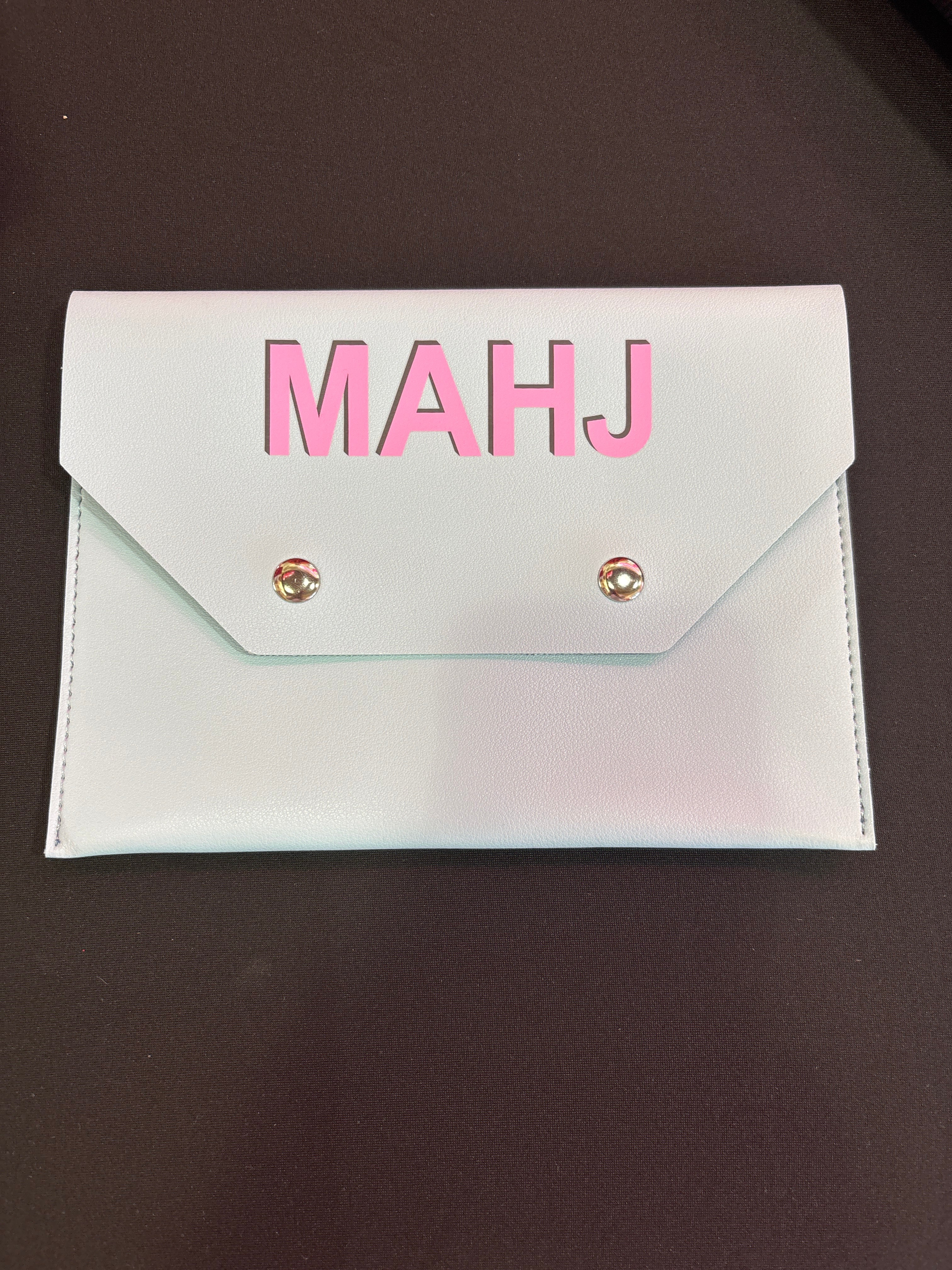 Light Blue Mahjong Card Holder