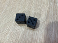 Matte black on black dice
