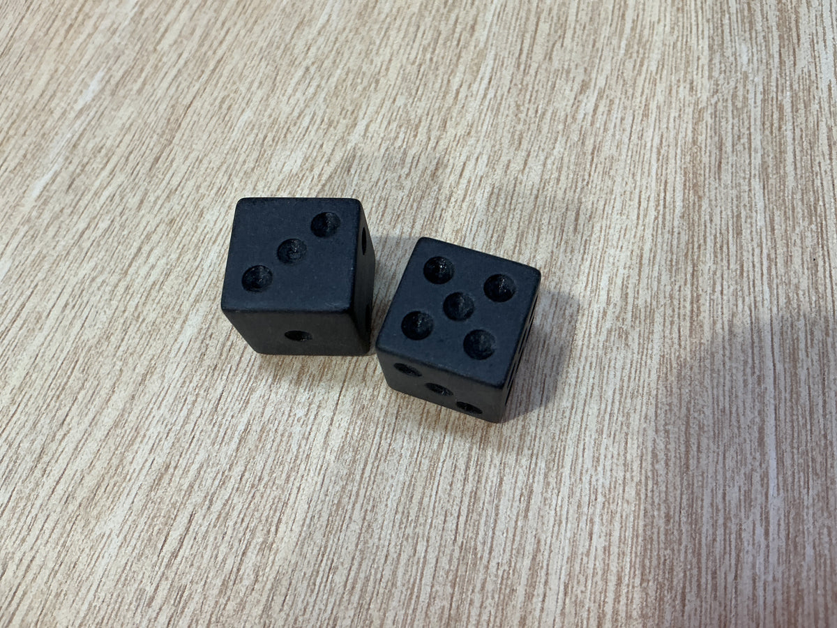 Matte black on black dice