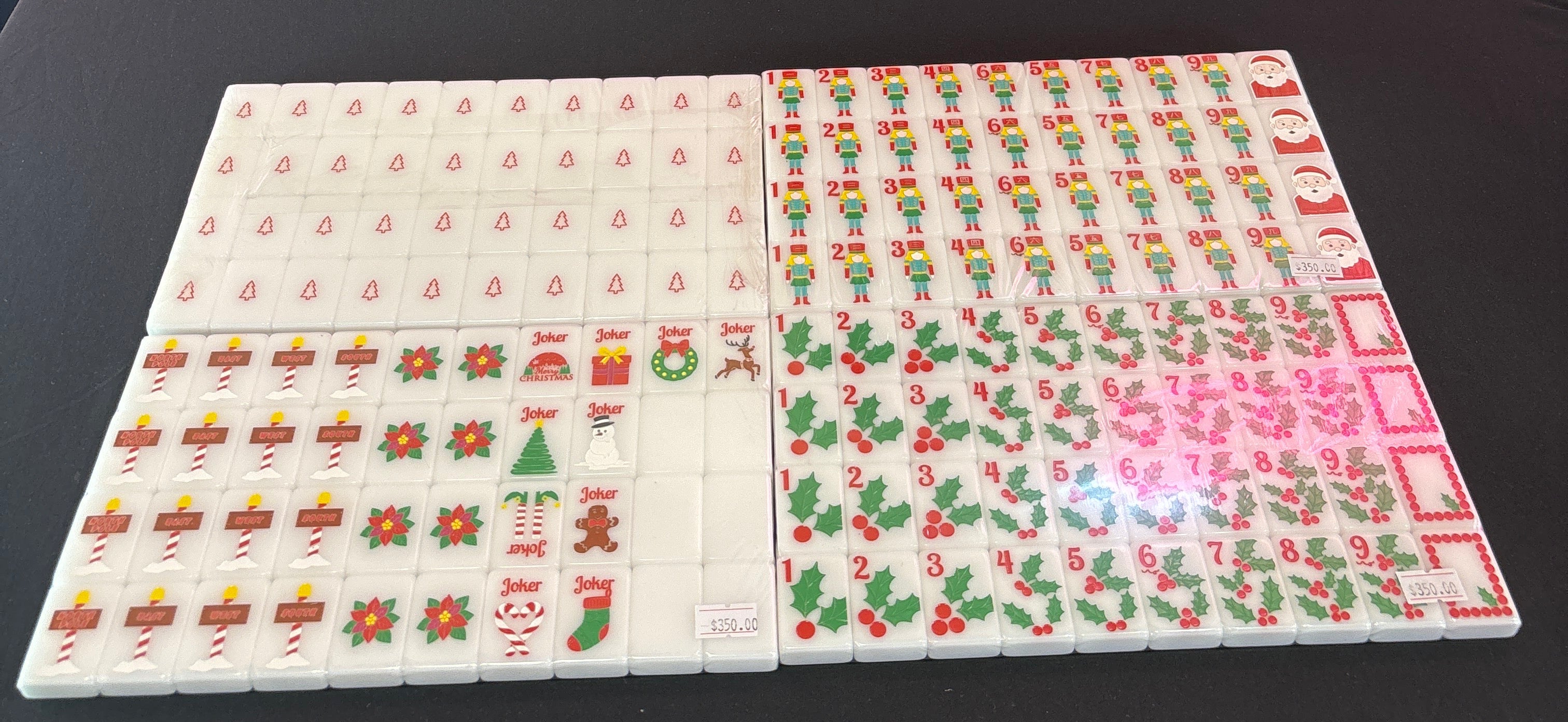 A Beautiful Line- White Christmas Mahjong Tiles