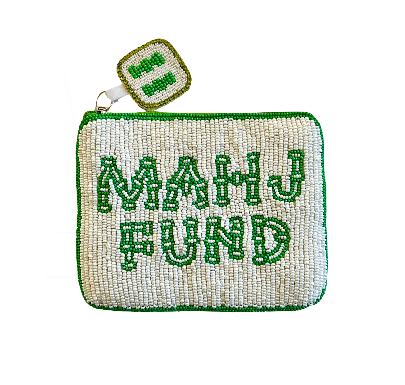 Mahjong Coin Purse, Mahj Fund, Beaded Bag