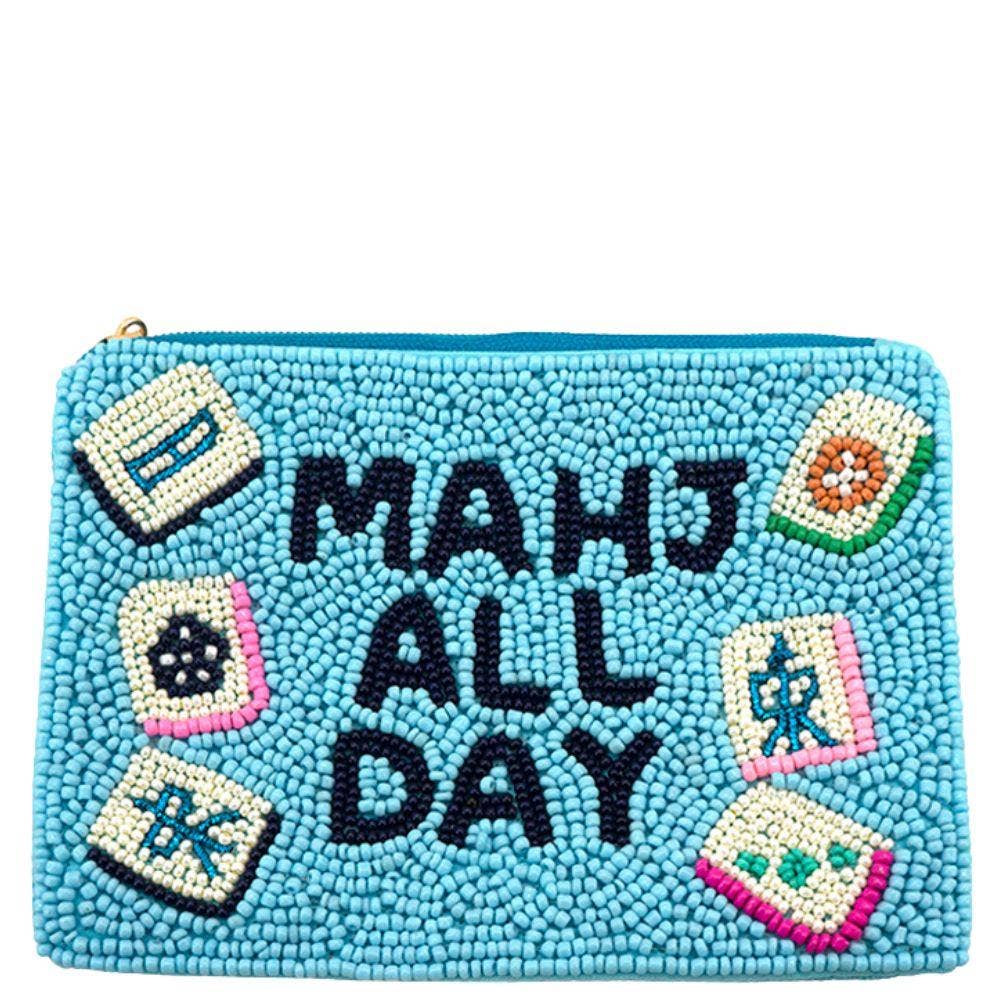 Seed Bead Mahj All Day Coin Purse 60-1012: AQ