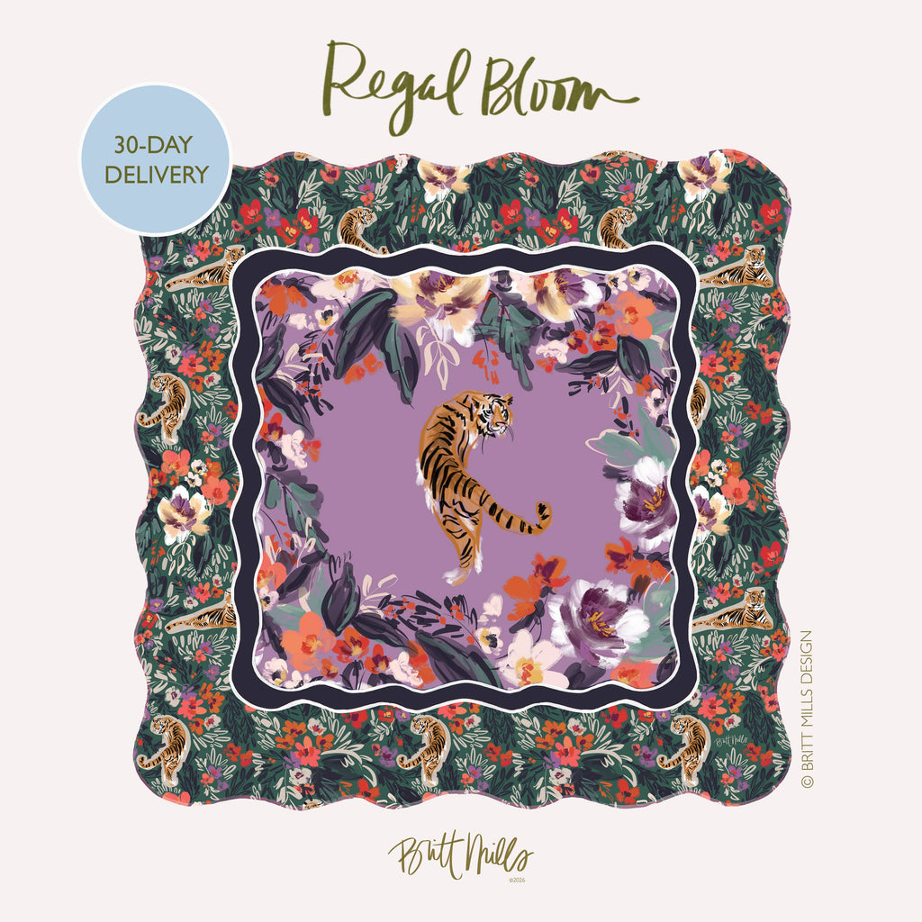 Britt Mills Mahjong Mats (Non-Neoprene): Royal Blooms