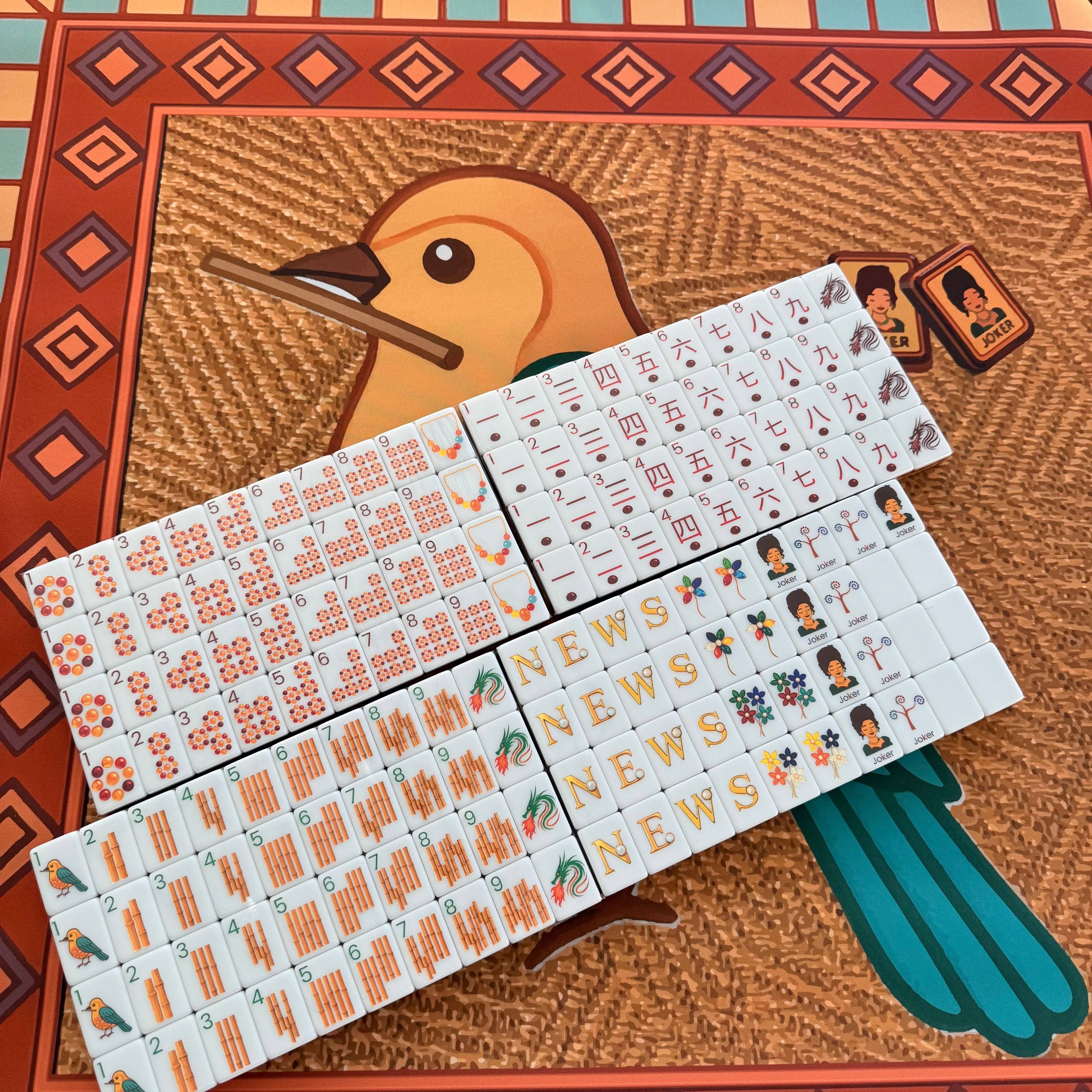 Amber Jade American Mahjong Tiles Tortoise Shell - 160 American Mahjong Tiles: Instock Amber Jade Tiles