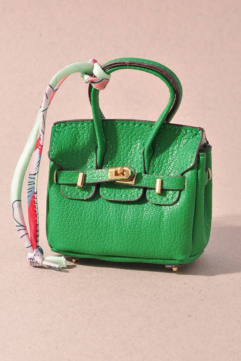 MINI BIRKIN PURSE KEYCHAIN  : Green