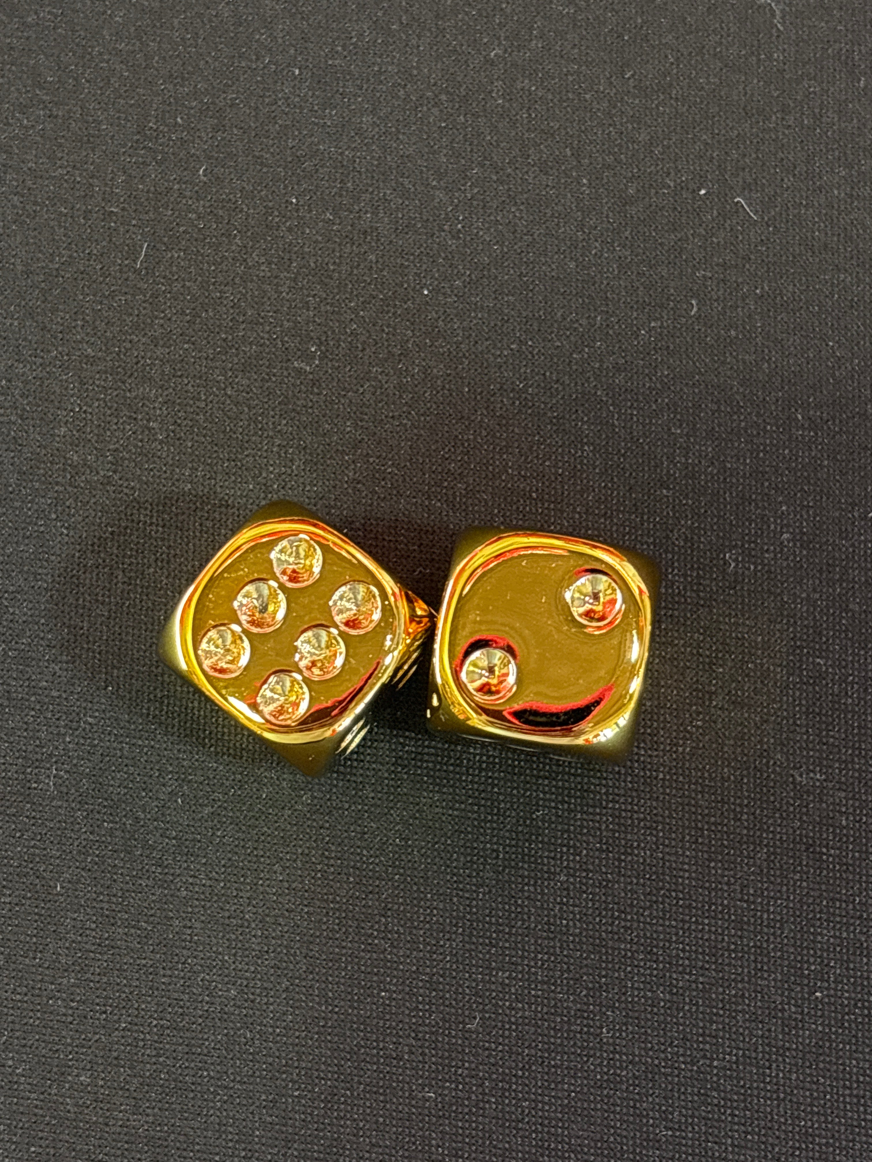 Gold Metallic Mahjong Dice