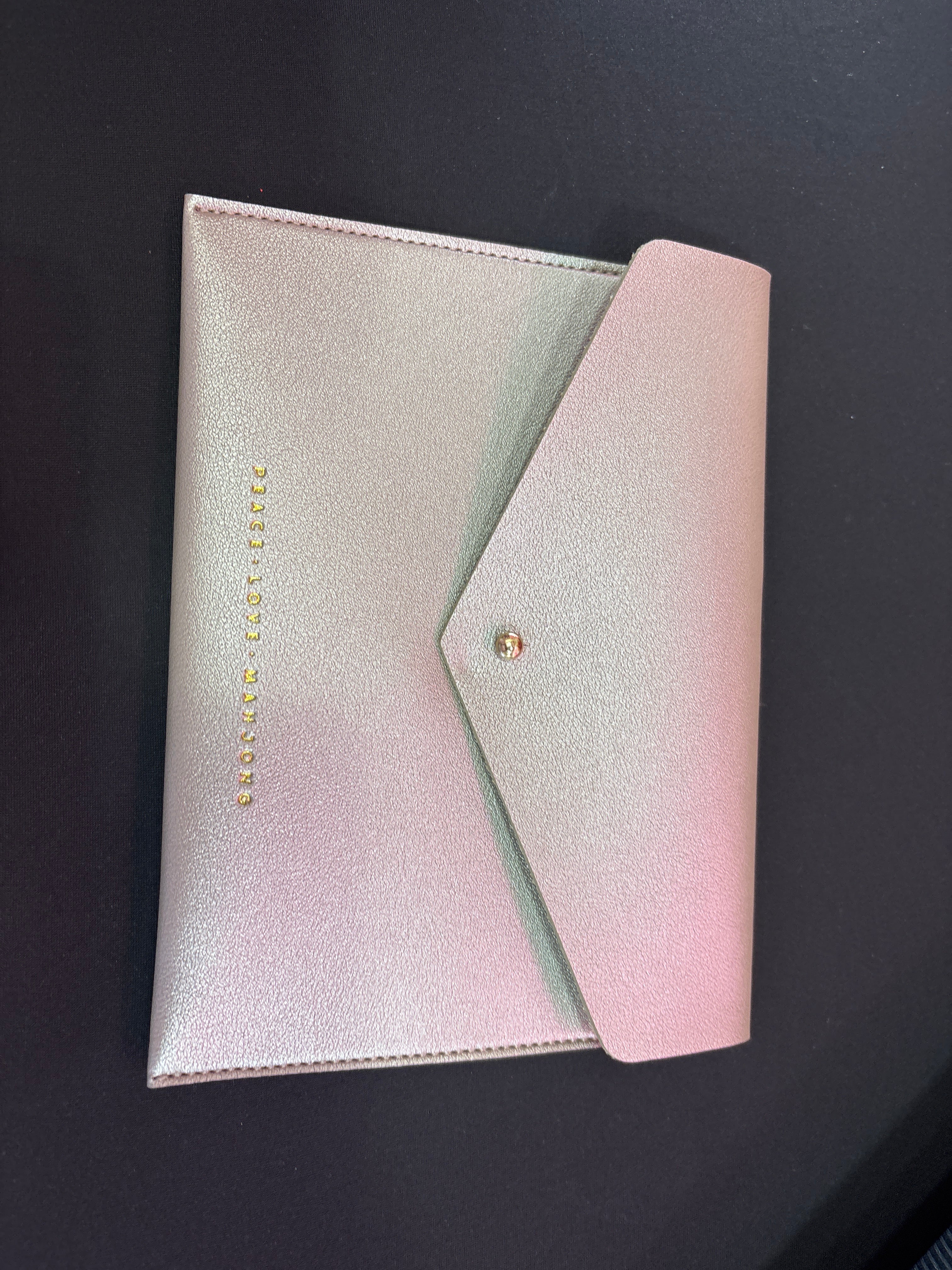 Peace Love Mahjong Gold Card Clutch