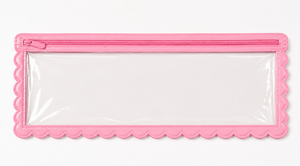 Splash-Proof Mahjong Card Holder for Pool Mahjong - Pink Scallops STANDARD SIZE: Pack of Four Card Holders