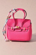 MINI BIRKIN PURSE KEYCHAIN  : Fuchsia