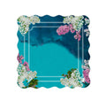 Serene Lilacs Mahjong Mat Scalloped 31.5 x 31.5 3mm