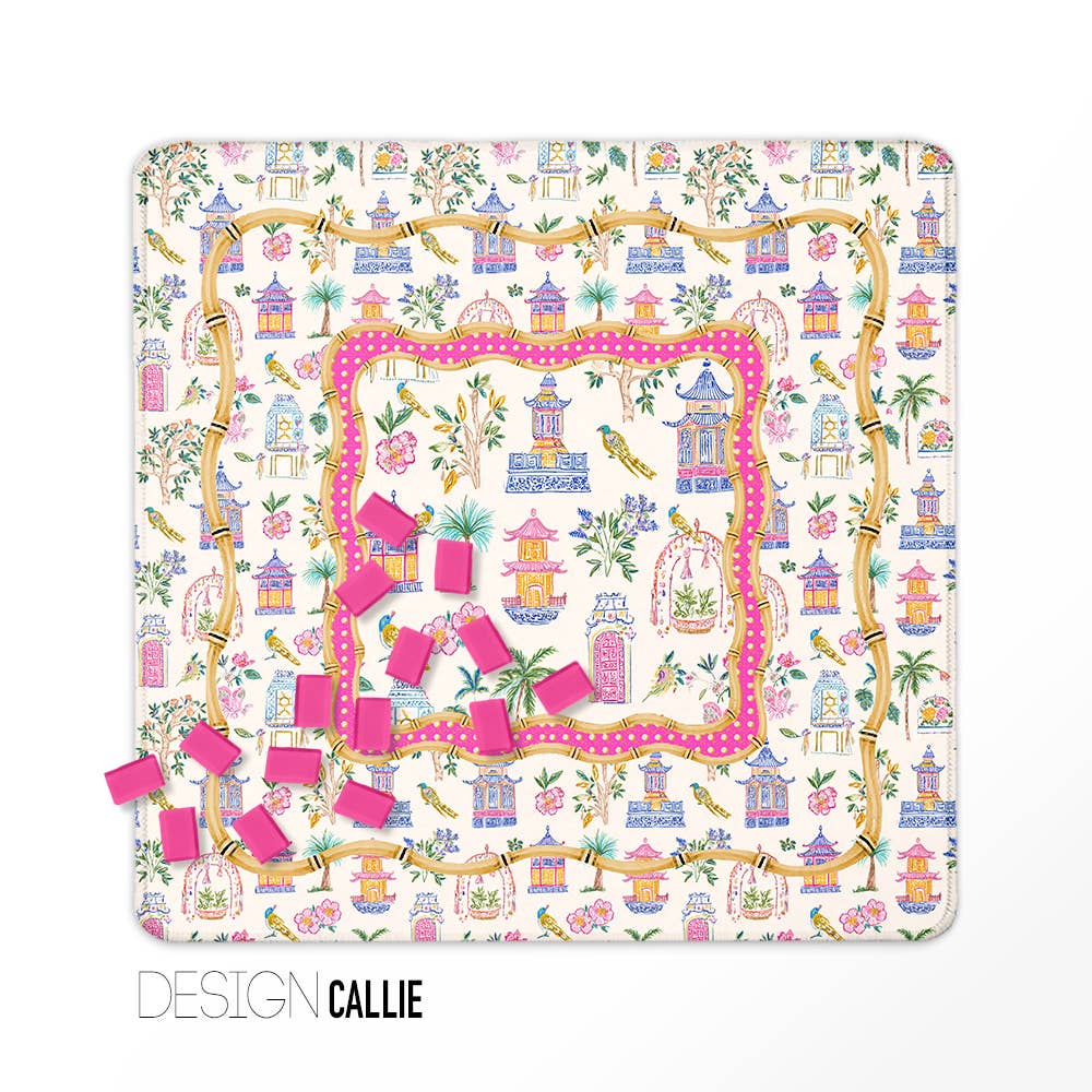 Mahjong Mat 31", Neoprene, Spring Collection: Lenora / Neoprene with bag