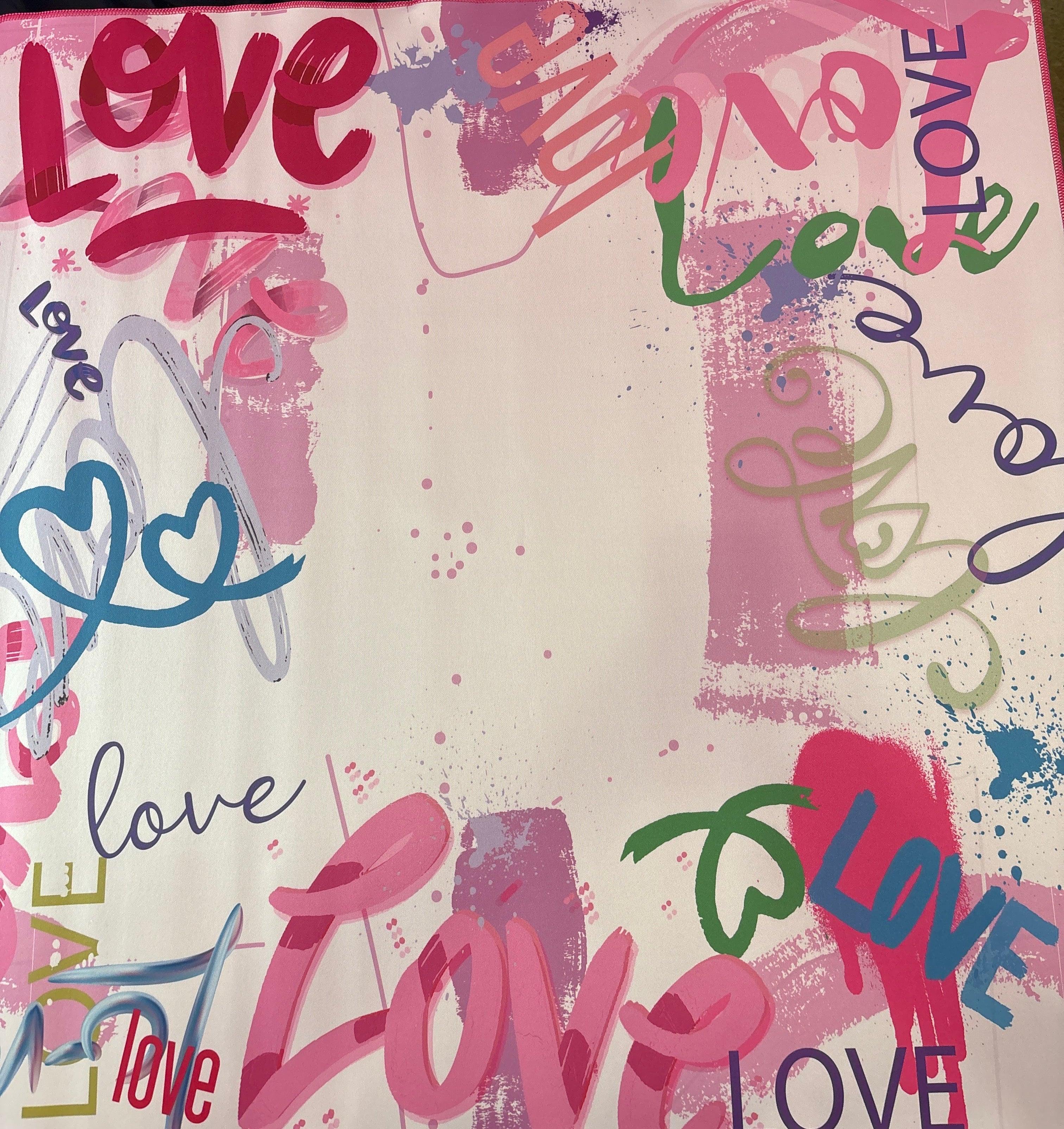 Bespoke  double sided love  graffiti  mahjong mat