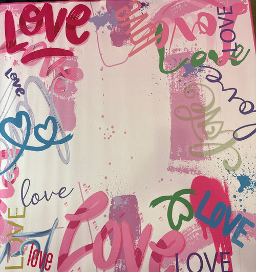 Bespoke  double sided love  graffiti  mahjong mat