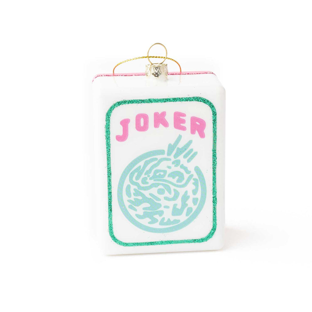 Large Mahjong Tile Boxed Glass Ornament