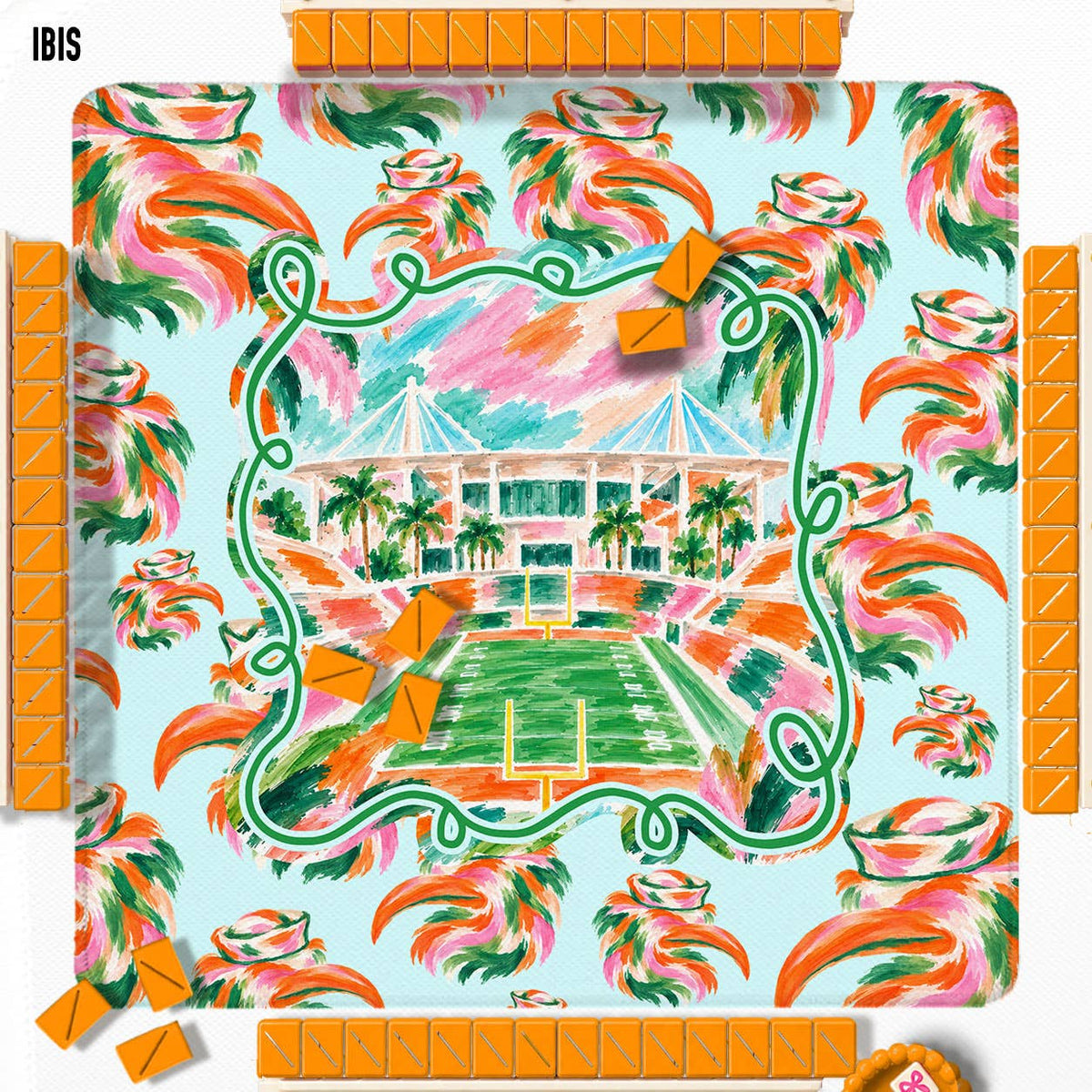 Mahjong Mat 31", Football, LSU Louisiana Tigers Purple