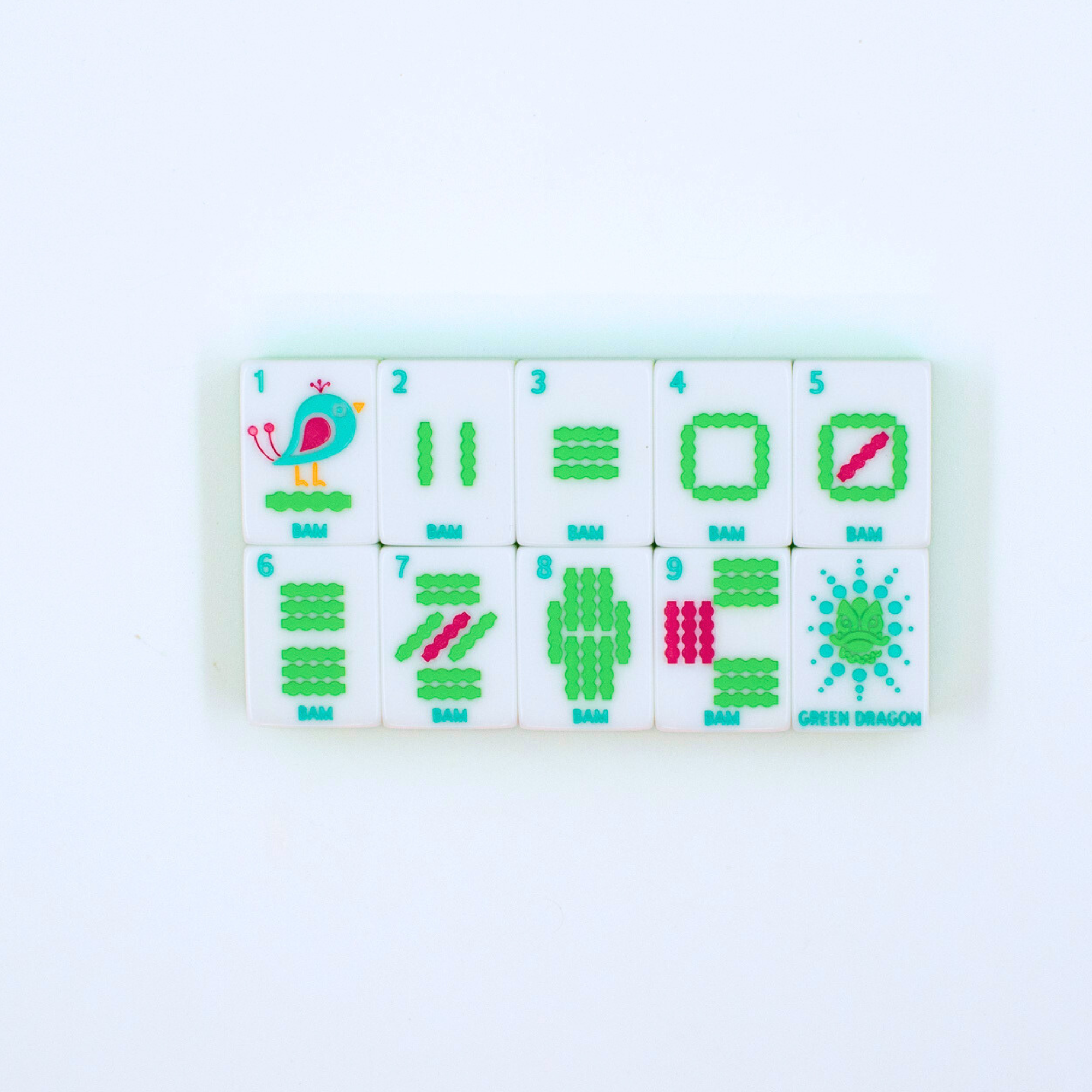 My Fair Mahjong Crystal Confetti Lemon-Lime | Mahjong with a Sprinkle of Color and Joy | 1.25" x 0.9" x 0.7"