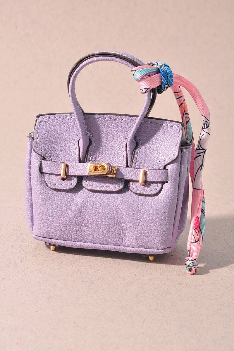 MINI BIRKIN PURSE KEYCHAIN  : Fuchsia