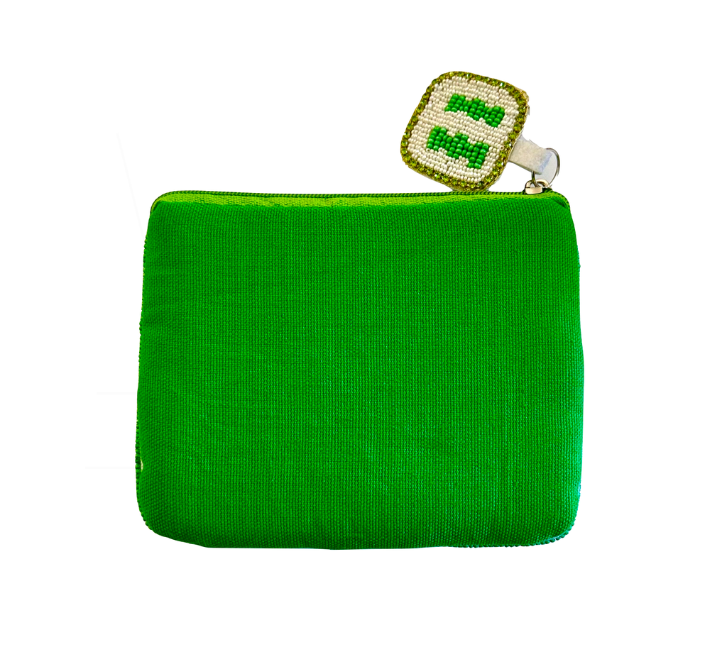 Mahjong Coin Purse, Mahj Fund, Beaded Bag