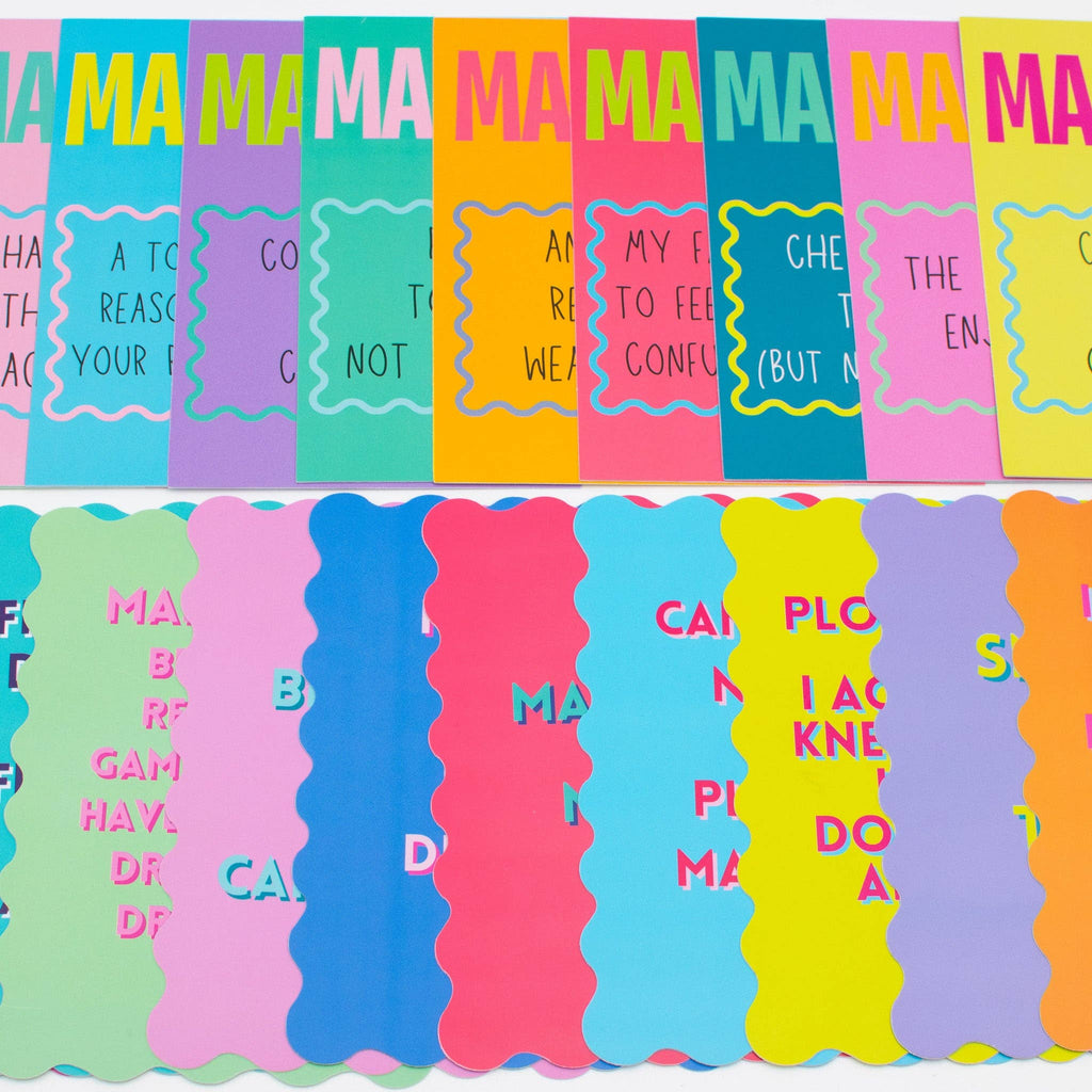 My Fair Mahjong MAHJONG SHUFFLE CARD  |  Mahjong Is Series  |  Sized to Store with League Cards: Pink- Harmless Cult