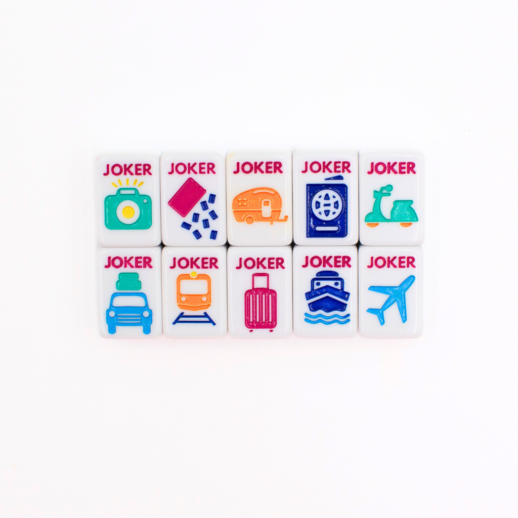 My Fair Mahjong MINI TRAVEL MAHJONG  |  Mini Anywhere Series  |  White CLEARANCE - MUST GO!!!