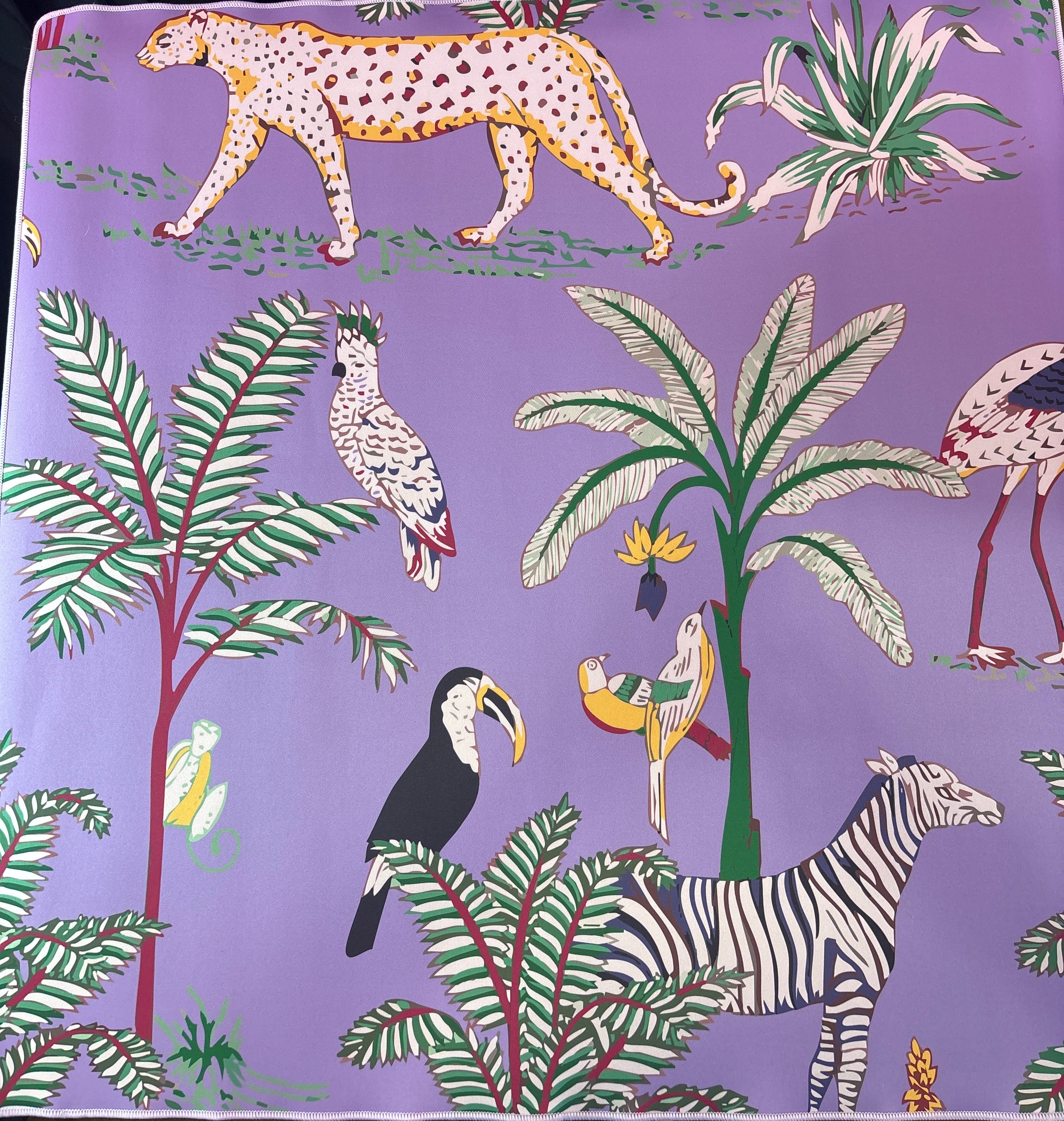 Bespoke Purple Zebra Double Sided Mahjong Mat