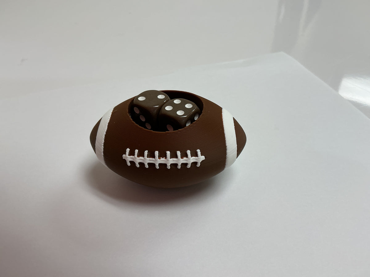 Football Dice Dish w/Dice