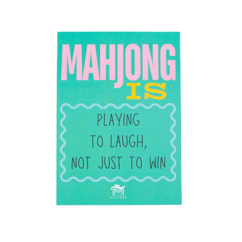My Fair Mahjong MAHJONG SHUFFLE CARD  |  Mahjong Is Series  |  Sized to Store with League Cards: Pink- Harmless Cult
