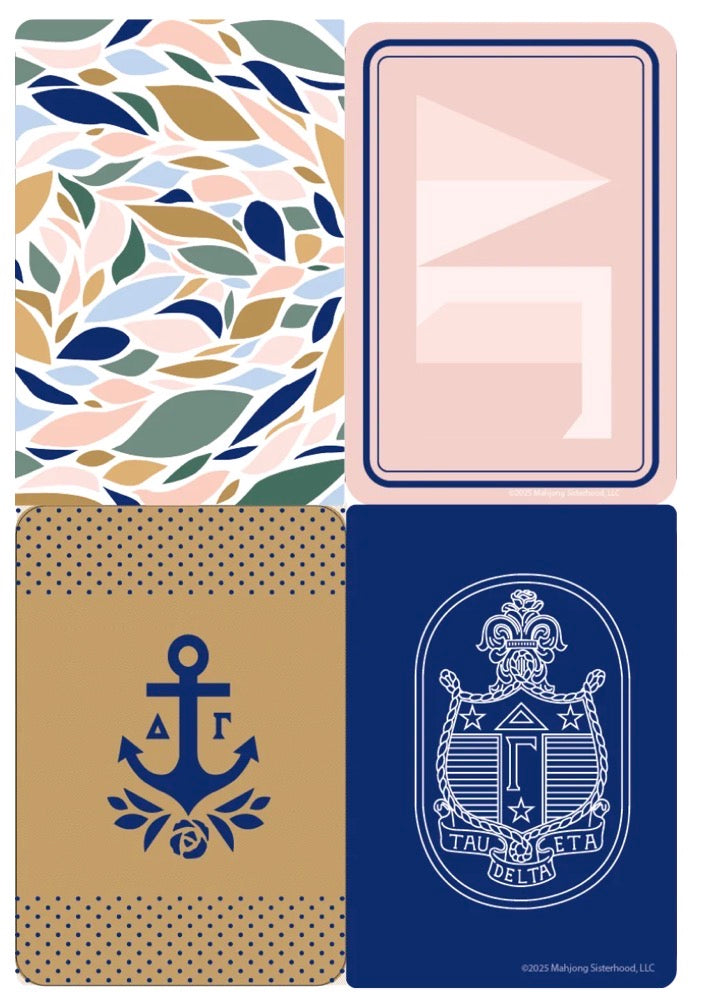 Mahjong Sisterhood Delta Gamma Mahjong Mat and Shufflers Bundle (NO TILES)