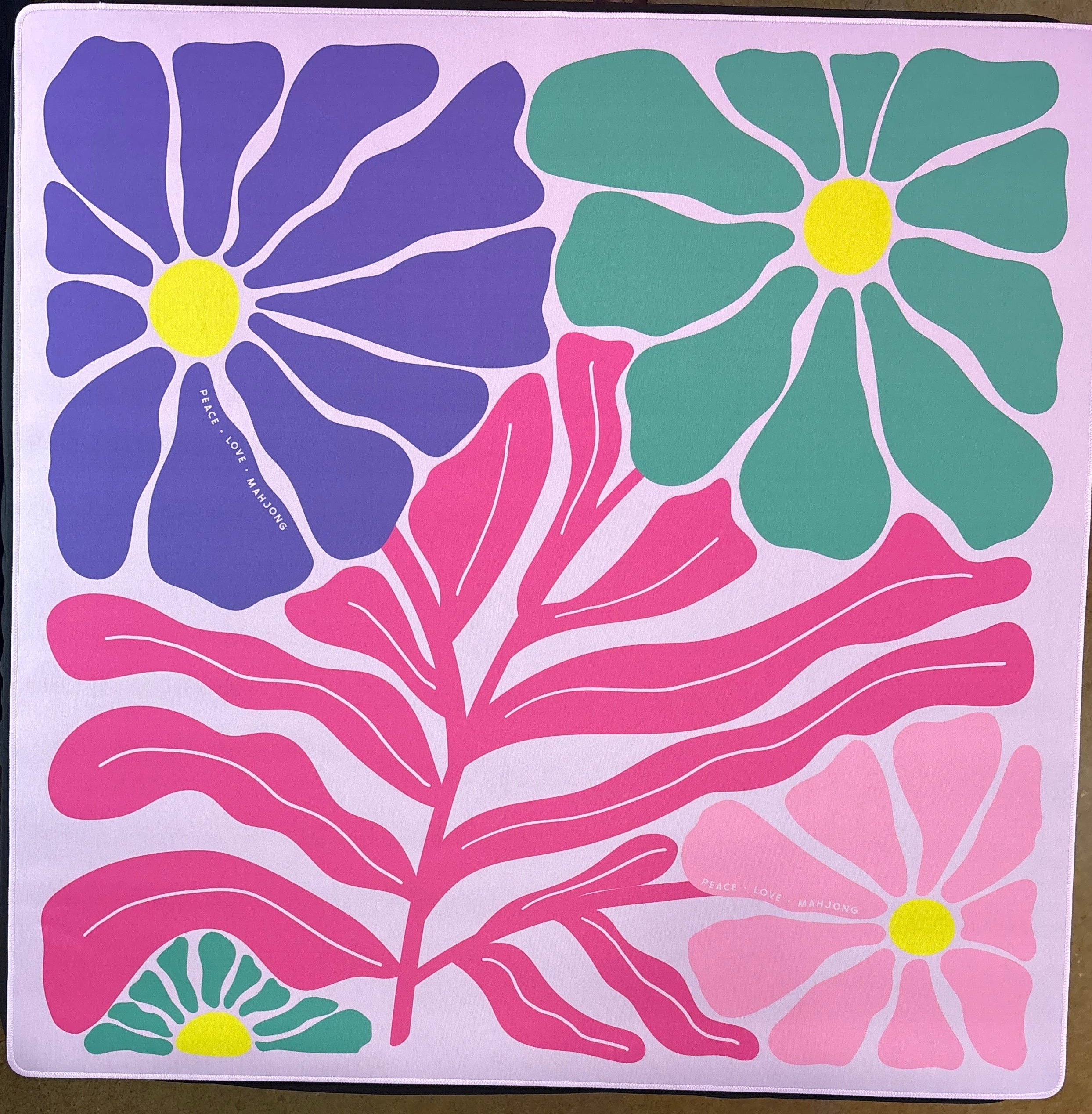 Peace Love Mahjong Flowers Flowers- Wildest Blooms Mahjong Mat