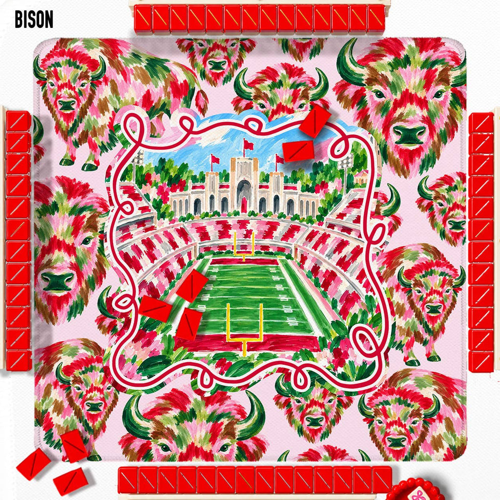 Mahjong Mat 31", Alabama Football, Elephant Neoprene 31.5 x 31.5