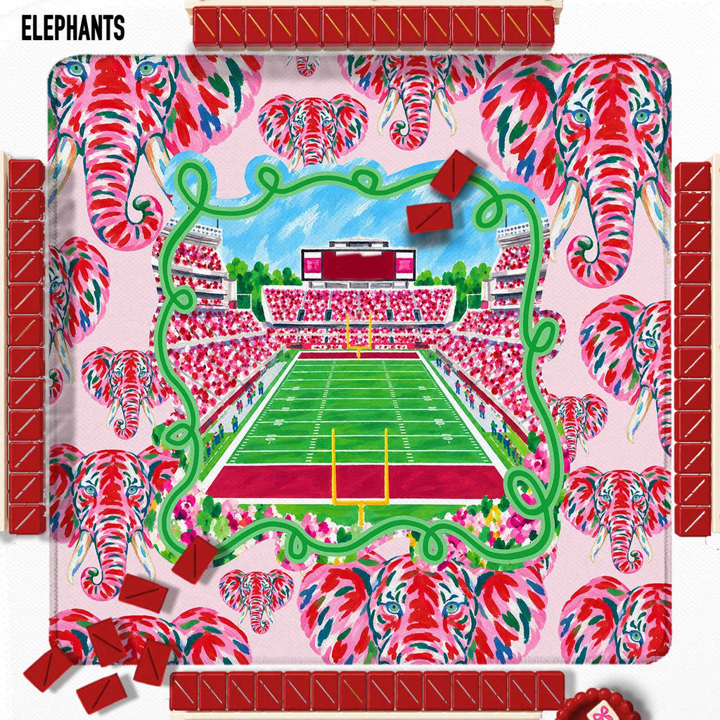 Mahjong Mat 31", Football, Grace Christian Rams Knoxville TN Tennessee