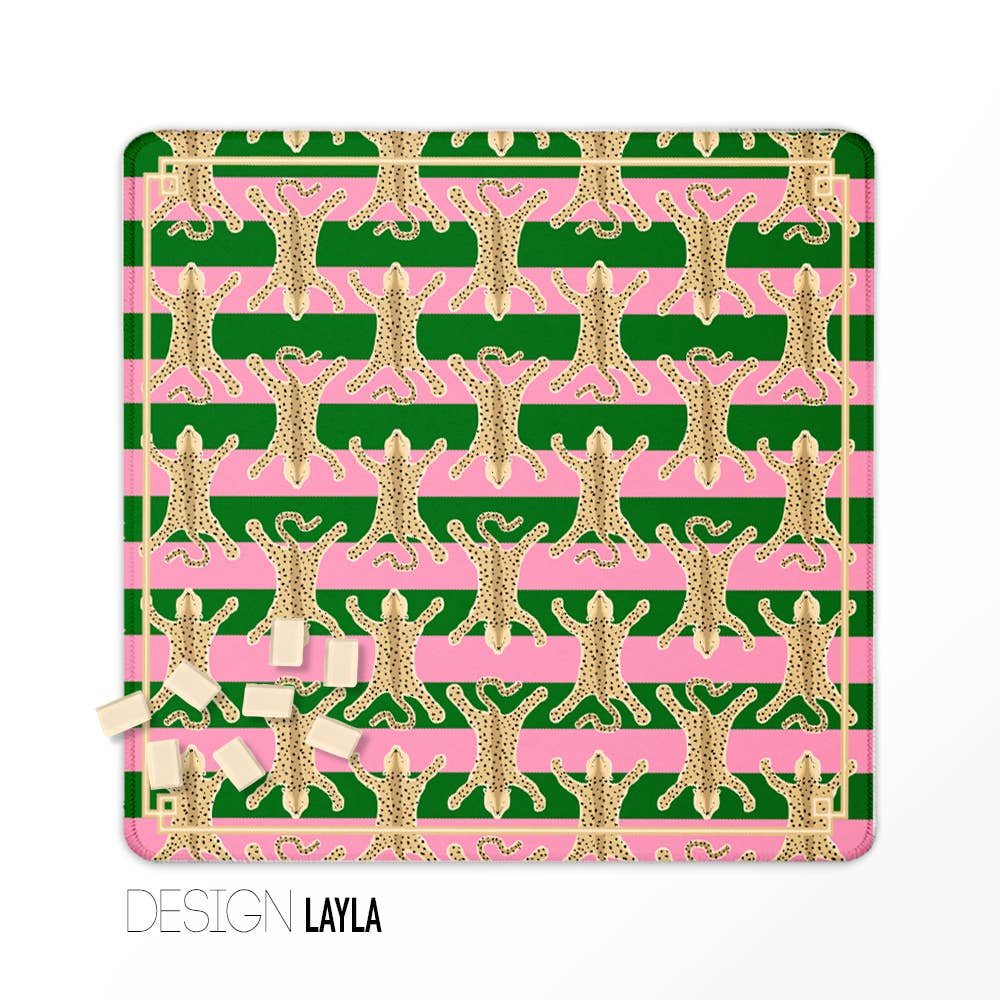 Mahjong Mat, Neoprene, Preppy,Chinoiserie, Boutique Monogram: Layla / Neoprene without bag