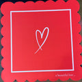 A Beautiful Line- Red Scallop Mahjong Mat