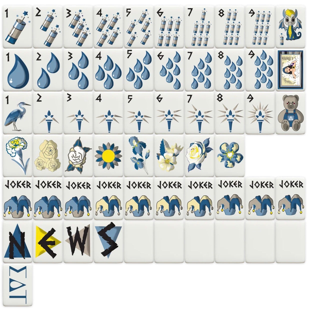 Mahjong Sisterhood Sigma Delta Tau Bid Day Bundle- Mahjong Tiles, Mat, and Shufflers