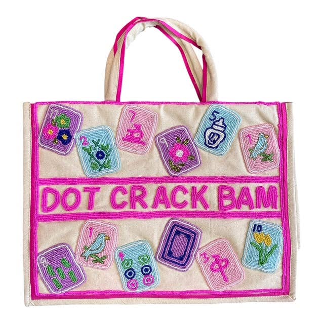 Mahjong Tote Bag - Dot, Crack, Bam